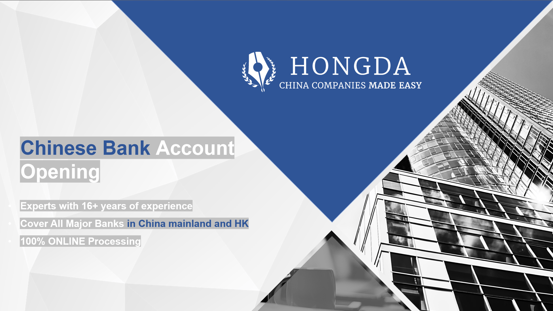 China Bank Account Opening Service